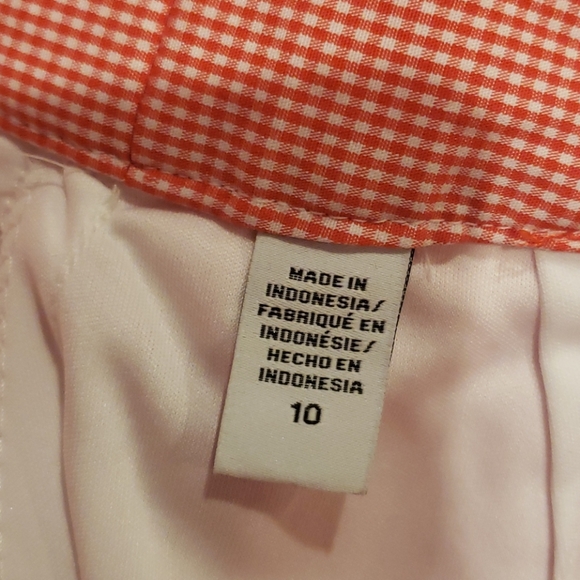 IZOD Red Gingham Plaid Skort Golf Skirt sz 10 - Picture 6 of 9